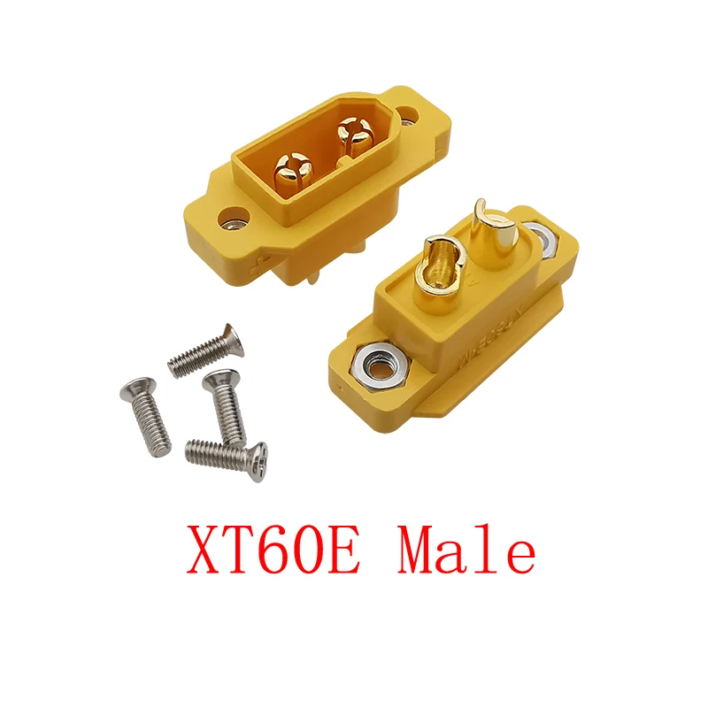 2x Connecteur XT60E-M Mâle Avec Câble 20cm 12AWG – Pour Batteries Lipo RC, Drone FPV Et Quadricoptère – Livré Avec Vis