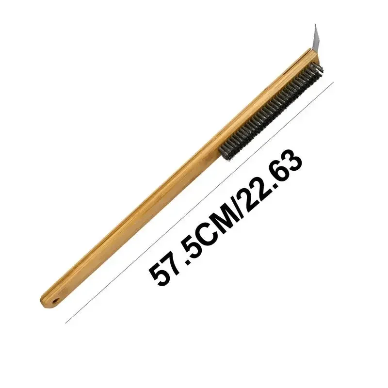 Long Handle Pizza Oven Brush Scraper Stainless Steel Home Grill Tool Cleaning Brush Pizza Oven Scraper oven cleaning brush