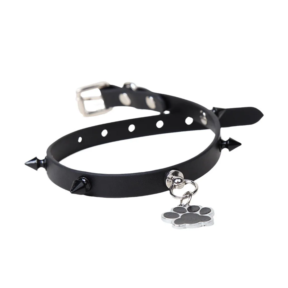 BDSM Collar With Chain Sex Bondage Sexuel Accessory Cowhide Leather Bell Choker For Outdoor Private Intimate Couple_voghion.com