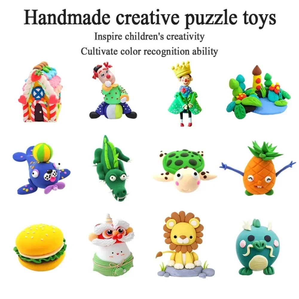 Fluffy Slime Clay Kit Air Plasticine Toy for Children Big Size Kids Birthday Gift Set
