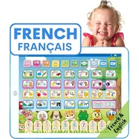 French English Bilingual Learning Tablet Toy Learn Alphabet ABC Numbers Words Spelling| Interactive Educational Toys for Kids 2