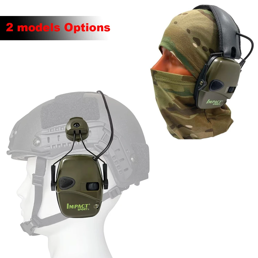 Army Shooting Earmuffs Tactical Helmet/Head Headset Electronic Hearing Protector Equipped with ARC Rail(Options)