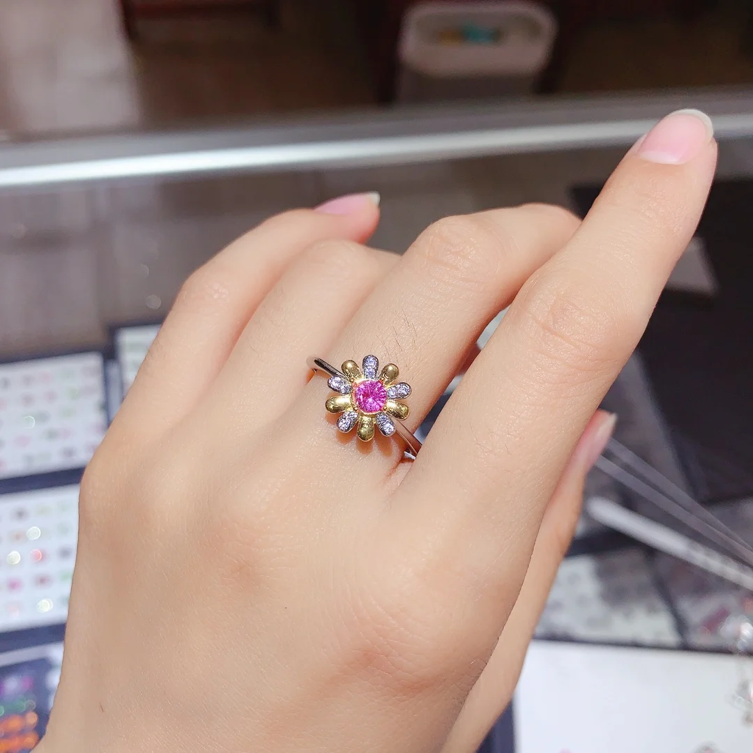 

Ladies Sterling Silver 925 Jewelry Wholesale Sapphire Natural Gem Jewelry Set with free shipping Christmas Elegant Ladies Fine