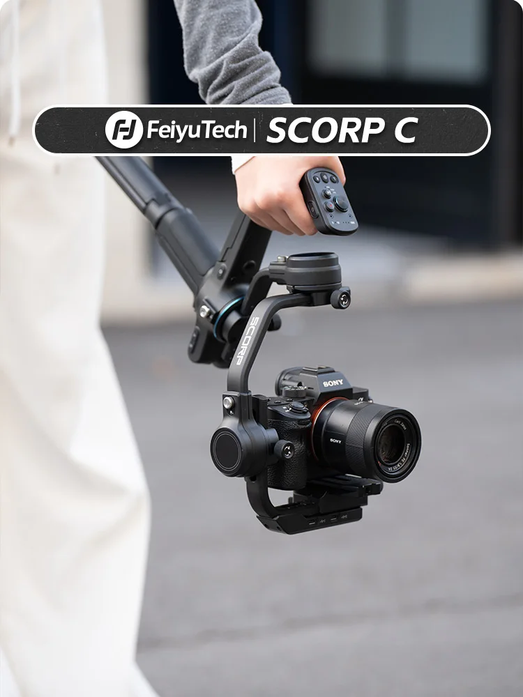 Feiyutech-scorp c 3軸ハンドヘルドジンバル、DSLRミラーレスカメラ
