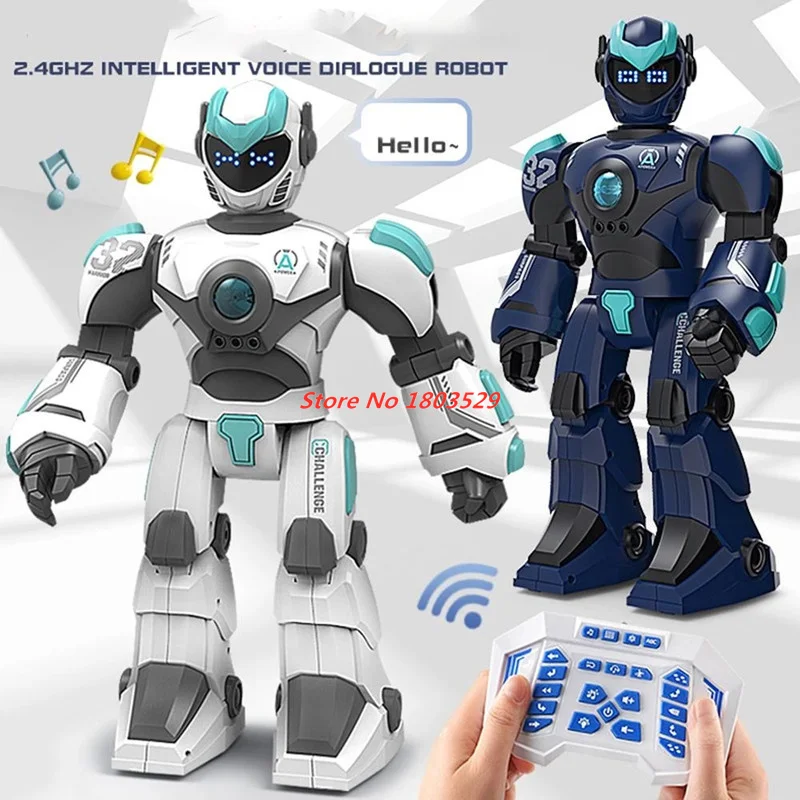 Intelligent Voice Robot Programming Voice Conversation Gesture Induction Interactive Smart Robot Music 2.4G Control 40cm Large
