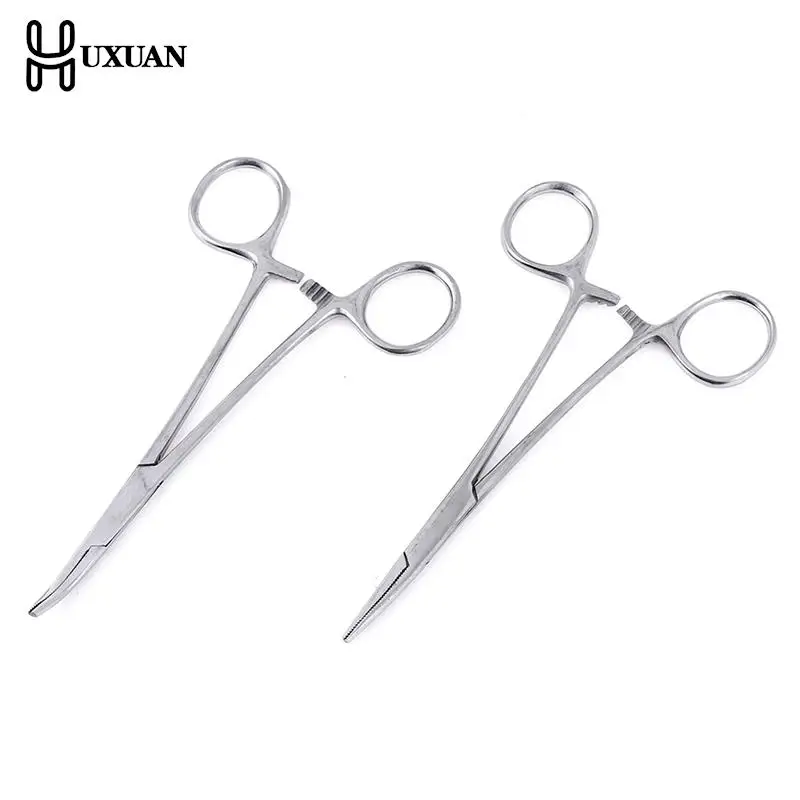 구부러진 코 및 직선 잠금 팔꿈치 가위 펜치, 곡선 스테인리스 스틸, 12.5cm, 지혈 겸자 클램프 펜치