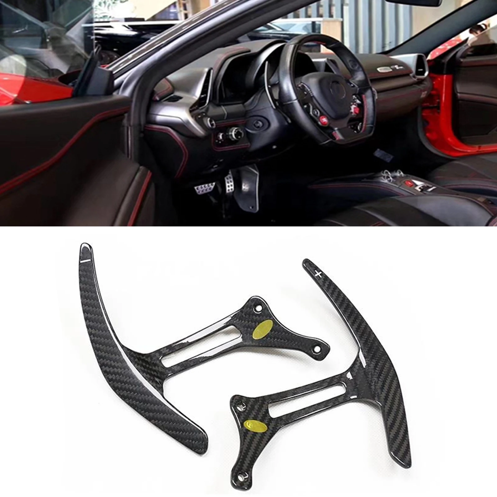 

Steering Wheel Shift Paddle Shifter Extension For Ferrari 458 Italia Speciale F12 Coupe 2-Door 2010-2015