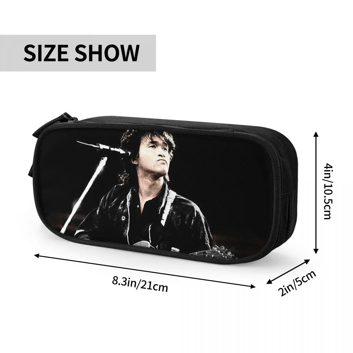 Viktor Tsoi 러시아 음악 록 밴드 Kino 학생용 연필 케이스 학교 펜 상자 연필 가방 대형 보관 연필 파우치