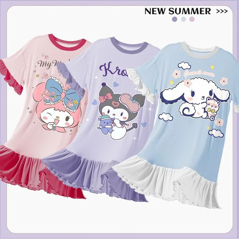 Southeast Asian children's pajamas, girls' pajamas, thin summer girls' mother daughter summer new home clothing