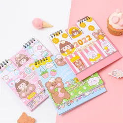 Calendrier de bureau, dessin animé mignon Kawaii, papeterie de bureau, planificateur quotidien, organisateur annuel, fournitures scolaires et de bureau, 1 pièce, 2022 