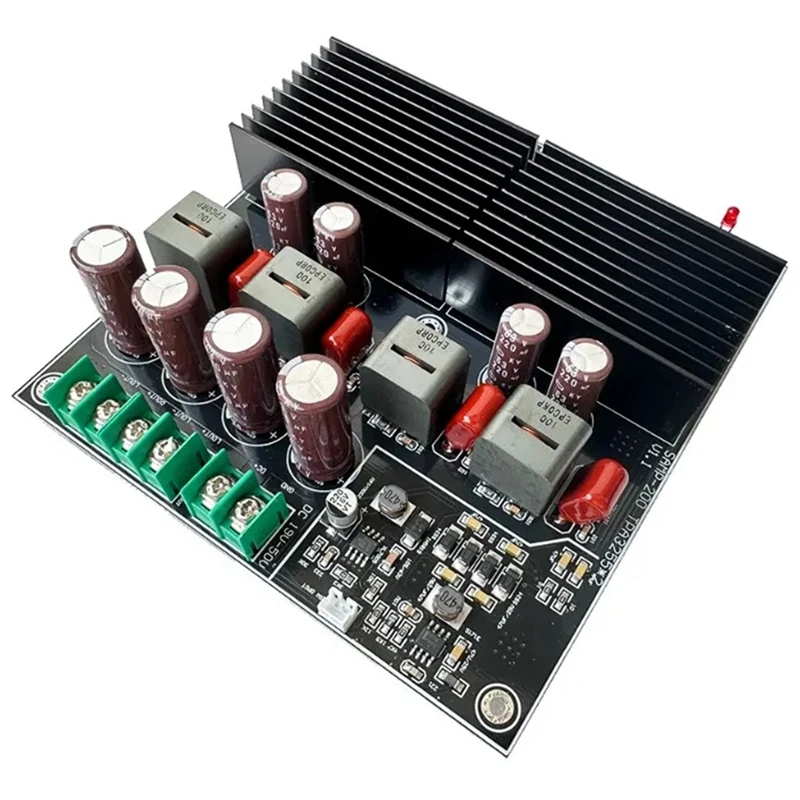 

SAMP-200 HIFI Dual Core TPA3255 Stereo Amplifier Board 2 Channel 600W+600W Class D Digital Power Amplifier TL072 OP AMP