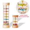 Wooden Rain Sound Tube Instrument,Rainmaker Rain Stick Musical Instrument,Hourglass Music Shaker Toy, Hearing Enlightenment Toy 1