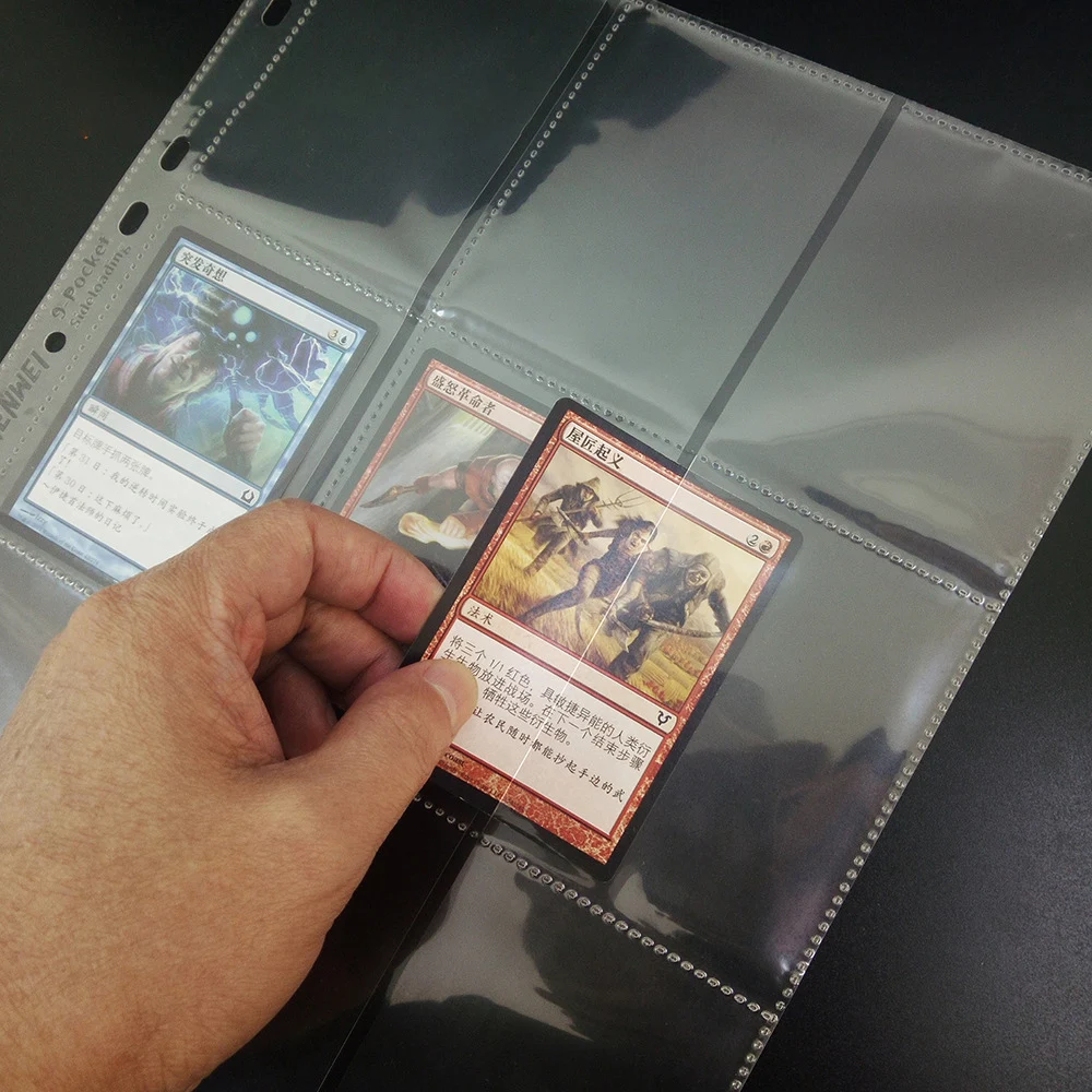 50 Pages Trading Card Sleeves: 450 Pocket Plastic Protector Pages For Game Cards, Business Cards & Collectibles
