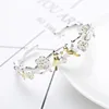 Hot Sale 925 Sterling Silver Cherry Blossom Flowers Golden Birds Open Charm Bracelet & Bangles For Women Girl Pulseras XB099 2