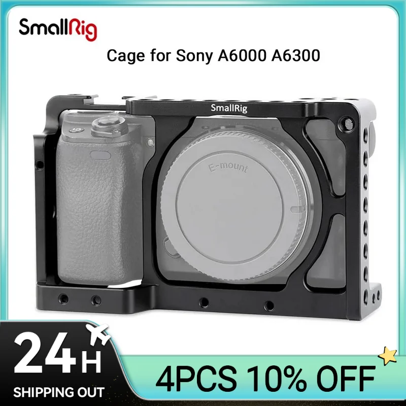 Gabbia Per Fotocamera Smallrig Solo Per Sony A6000 A6300 Ilce-6000 Ilce-6300 Nex7, Gabbia A6000 Con Punti Di Montaggio Da 1/4 "3/8" E Scarpa Fredda