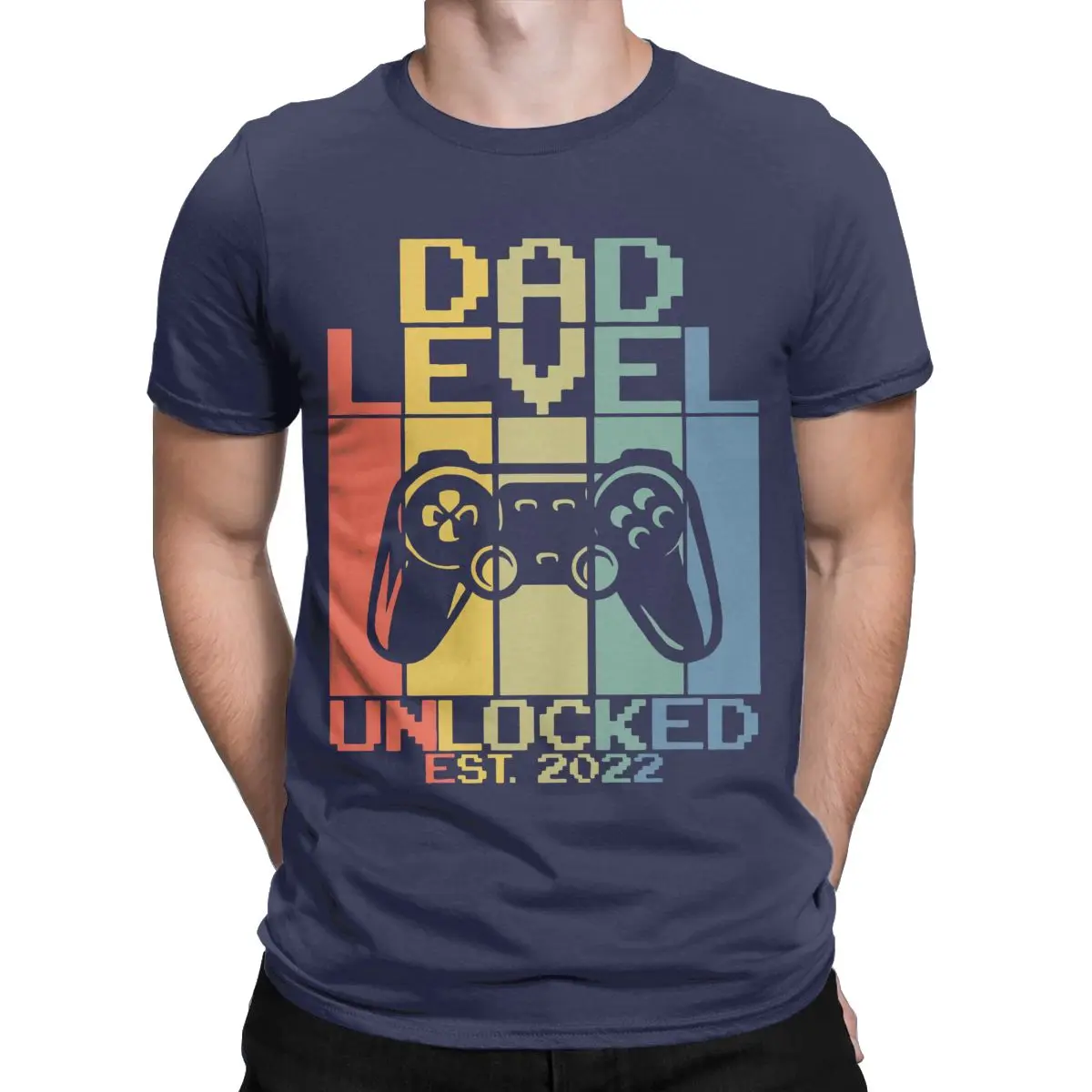 

Men Womens T-Shirts Mens Pregnancy Announcement Dad Level Unlocked Be Father Cotton Tees Short Sleeve T Shirt Clothing