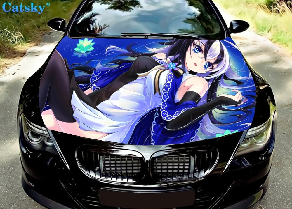 

Mai Sakurajima Peeker Car Floor Mats,Car hood wrap lion decal, bonnet vinyl sticker, full color graphic decal, CUSTOM made