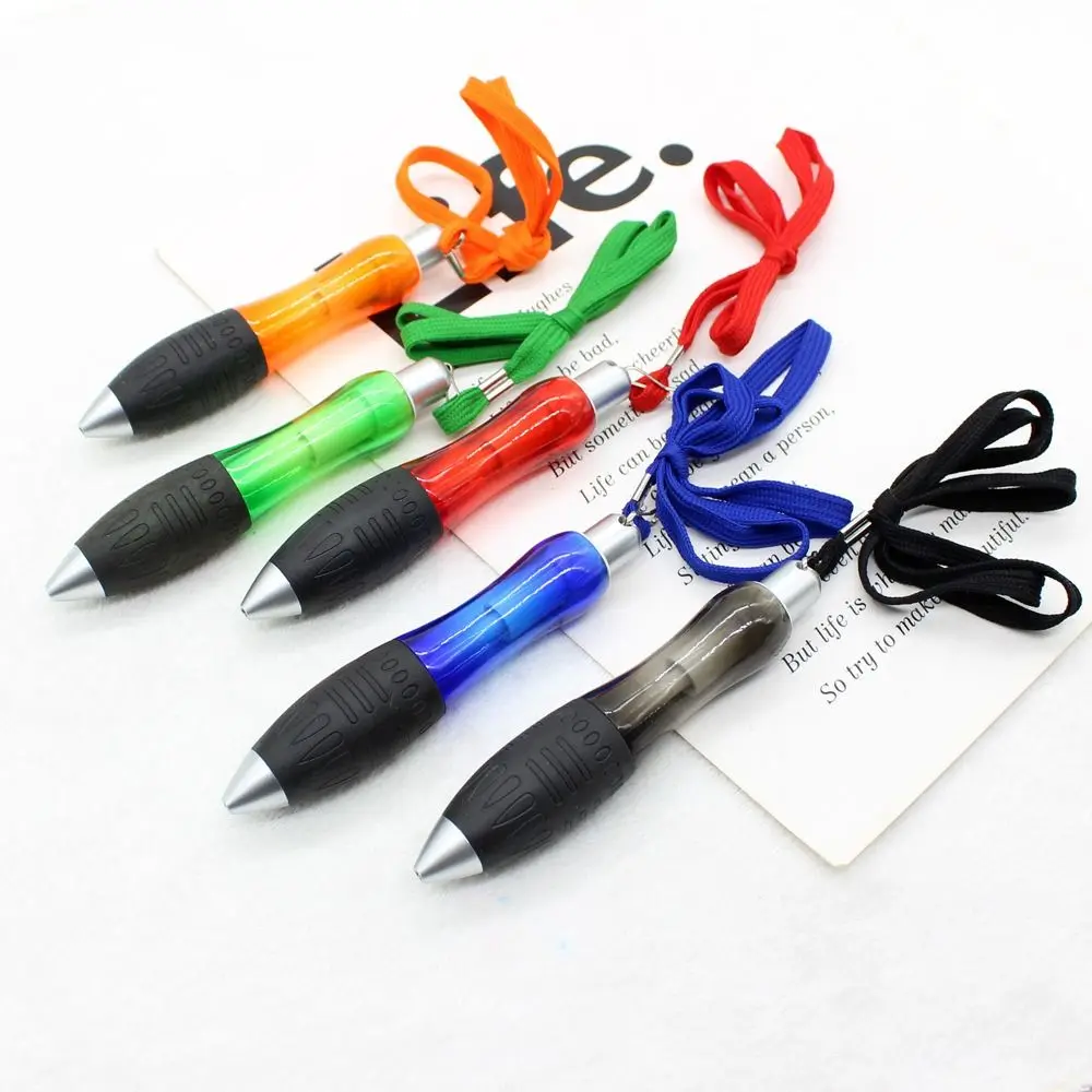 

Multi-functional Pressing Ballpoint Pen With Lanyard Portable Gel Pen Student Stationery Writing Tools Office School Supplies