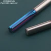 Carbide Reamer CNC Machine Hole Deburring Tool Blue Coating HRC65 Lath Cutter Drill Stainless Steel Hard Steel 4mm 6mm 8mm 1PCS 5