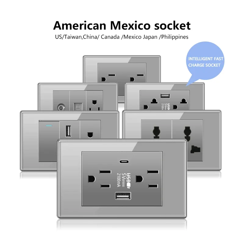 tomada usb dupla parede 2way painel interruptor 01