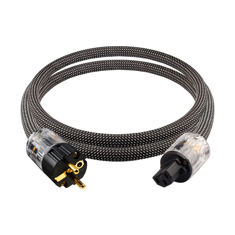 YYTCG HIFI Power Cord OFC Cable EU/US Series Connection for Audio Power Amplifier Filter