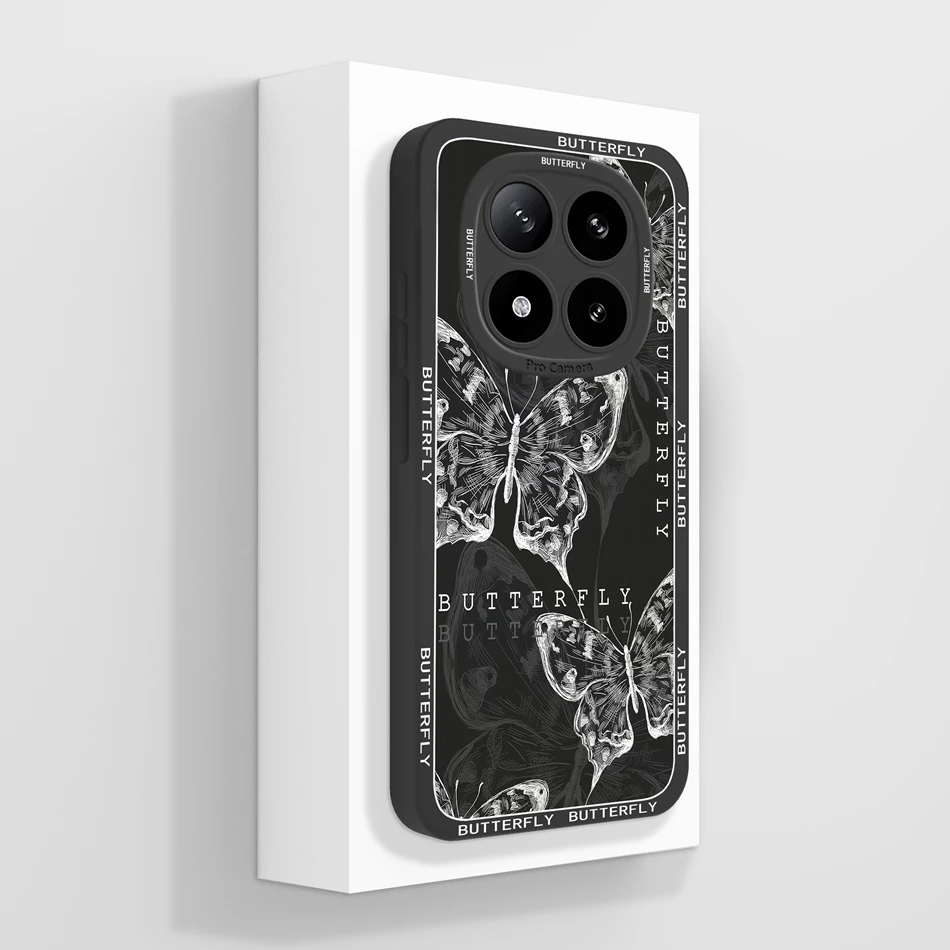 Simple-Butterfly Premium Liquid Silicone Full Coverage Case