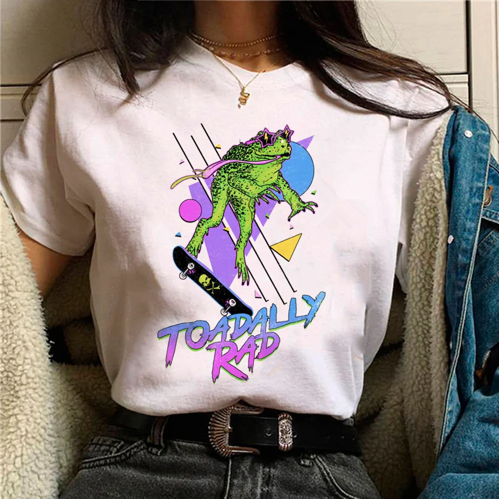 

Toadally Rad top women Japanese harajuku funny Tee female comic clothes