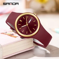 2025 Fashion SANDA Top Brand 6213 Female Student Casual Simple Women's Dual Calendar Elegant Female Student Quartz Wrist Watches