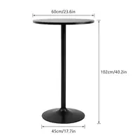 Bistro Pub Table 40 Inch Height Cocktail Table Round Bistro Bar Table for Home and Kitchen Dining 3