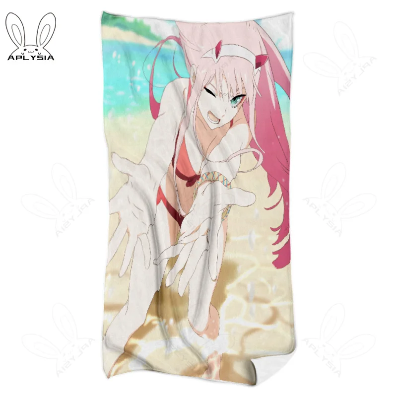 Microfiber Towel Sports Towel Japanese Anime Girl Asuna Nezuko Saber Beach Towels Large Size Gym Rem Rimuru Tokisaki Kurumi Face Towel Gift for Boyfriend