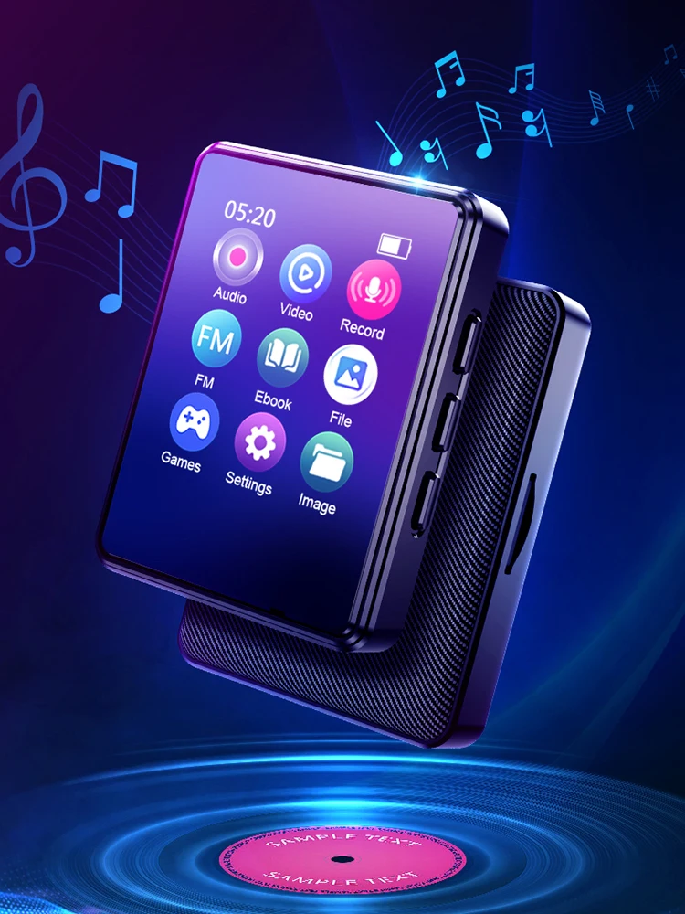 8/16/32/64G Portable Music Player 1.8inch Touch Screen Mini Music Player Bluetooth-Compatible 5.0 HIFI Sound for Kids