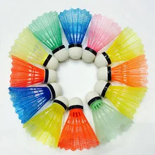12Pcs Colorful Badminton Shuttlecocks Goose Feather Badminton Balls Outdoor Sports Badminton Accessories Durable Badminton 2022