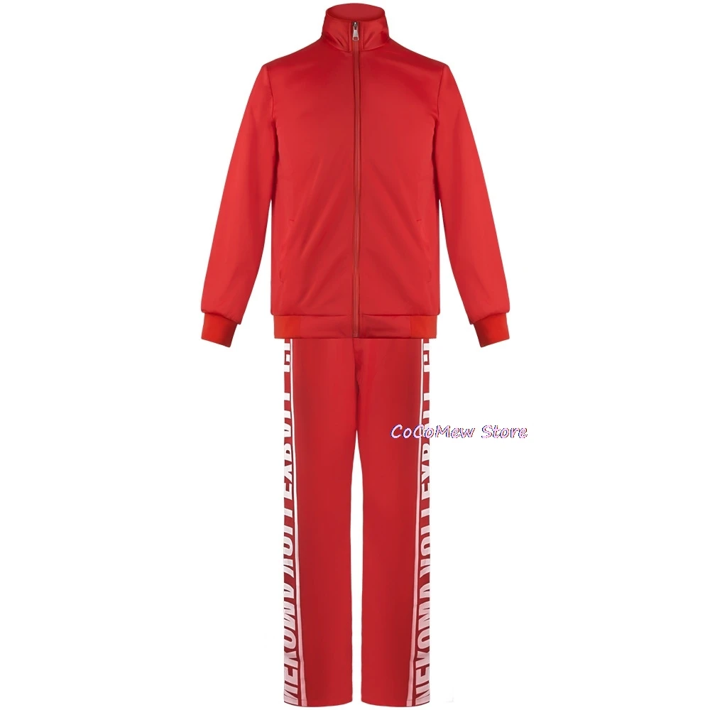 Haikyuu Nekoma High Cosplay Yaoi Uniforms Tetsurou Kuroo Kozume Kenma Costume Set Volleyball Jacket+Pants Red Sportswear Jersey