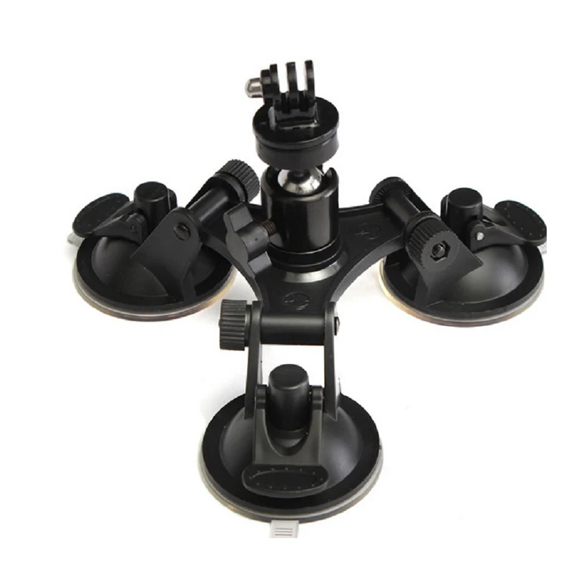 Triple Suction Cup Mount for GoPro and Action Cameras
