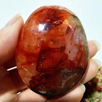 high quality Natural Stone Red Hematoid quartz Crystal palm Home Decoration Meditate And Chakra Healing Feng Shui Crystal 1