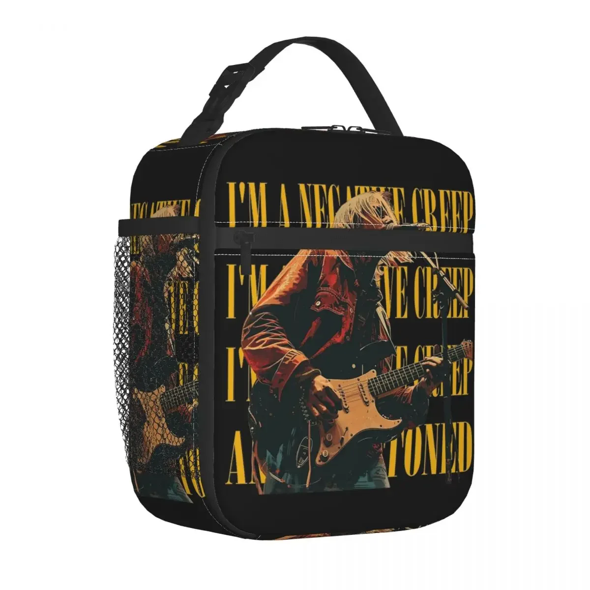 

Kurt Cobain Insulated Lunch Bag Portable Lunch Container Leakproof Cooler Thermal Lunch Box Office