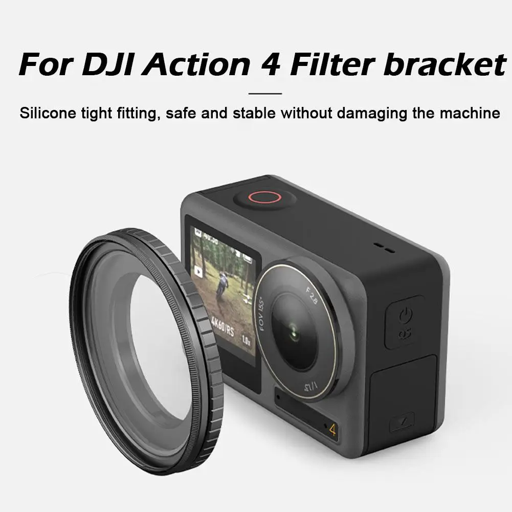 Dji Action 4 용 금속 보호 필터 프레임 거치대, 49mm 액션 카메라 보호 필터 프레임 액세서리