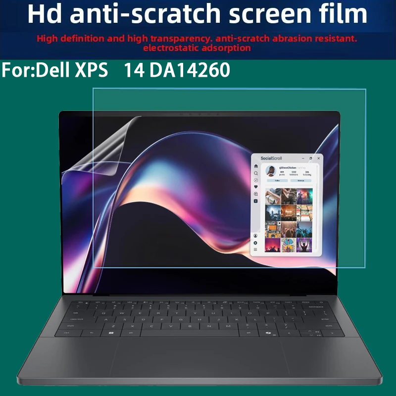Per la nuova pellicola per schermo Dell XPS 14 DA14260, pellicola per schermo per laptop, pellicola HD temperata, pellicola opaca, pellicola anti-blu, pellicola per tastiera - immagine 2