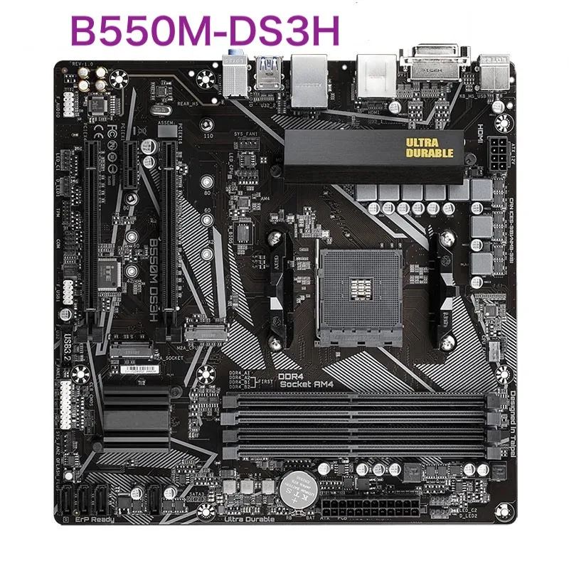 Per Scheda Madre Gigabyte B550M Ds3H B550M-Ds3H Scheda Madre Ddr4 Am4 Testata Al 100% Ok Completamente Funzionante Spedizione Gratuita