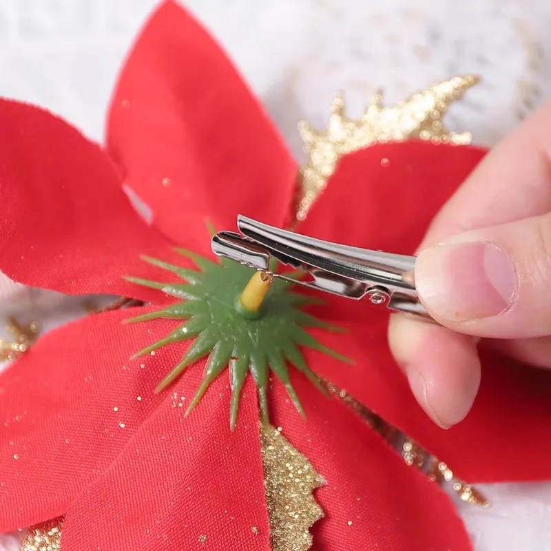20 clip per albero di Natale, clip a coccodrillo in metallo, clip