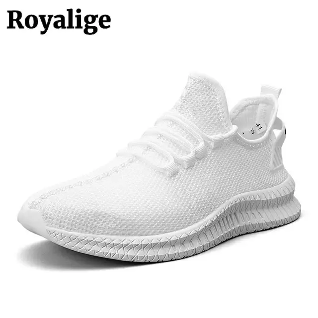 Casual Mesh Sneakers Shoes for Men 2024 Breathable Fashion Solid Color Tennis Male Sports Sneakers New Lightweight Large Size 5