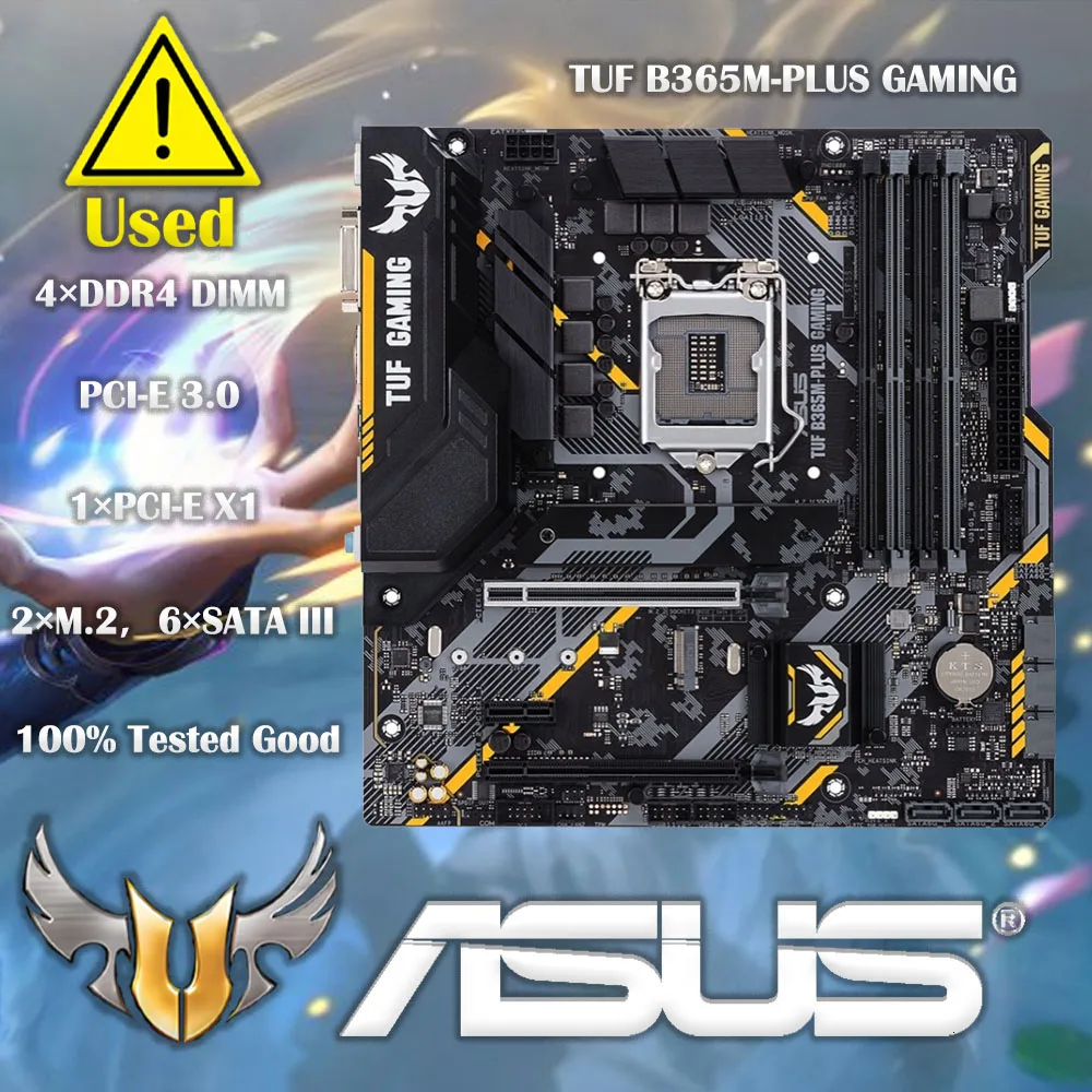 Asus TUF B365MPLUS Gaming LGA1151 DDR4 HDMI MATX Motherboard