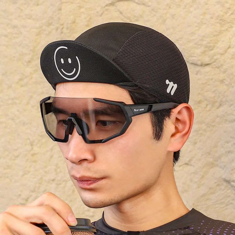WEST BIKING Anti-fog Photochromic Glasses UV400 Protection Outdoor Sunglasses Unisex Cycling Glasses Windproof Goggles Eyewear