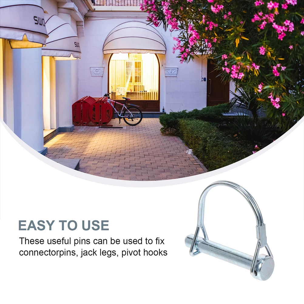 12 Pcs Lock Pin Trailer Arch Square Safety Coupler Carbon Steel Hitch Shaft Locking Quick Release for Farm Positioning