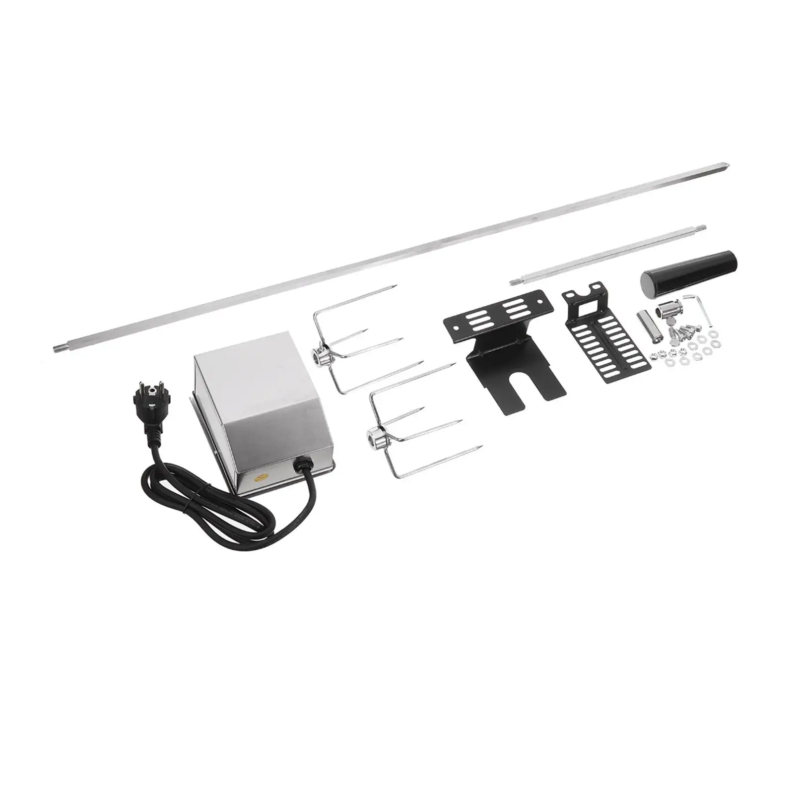 

Campfire Rotisserie Replacement Full Accessories with Brackets Stainless Carbon Rod for Grill Camping Forks Cooking Lamb