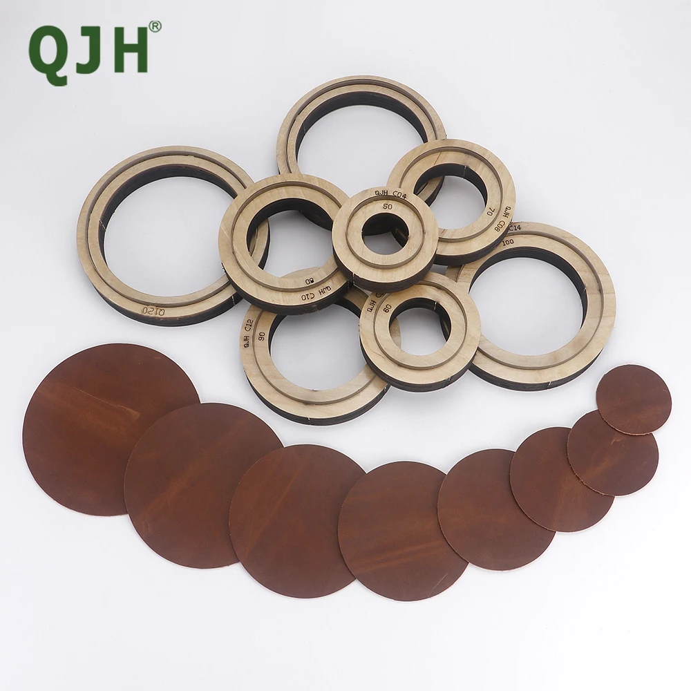 QJH Big Size Hollow Round Hole Punch, High Carbon Steel Round Leather Cutting Dies for DIY Leather Crafts (5 6 7 8 9 10 11 12cm)