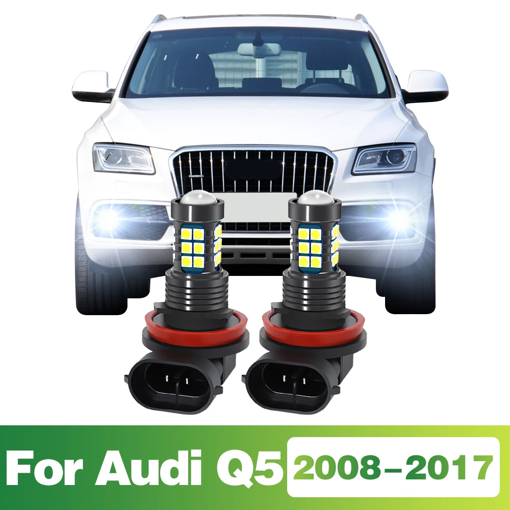 LED Car Light Front Fog Lamp Bulb 2X For AUDI Q5 8R 2008-2015 Accessories led bulb led fog light led light