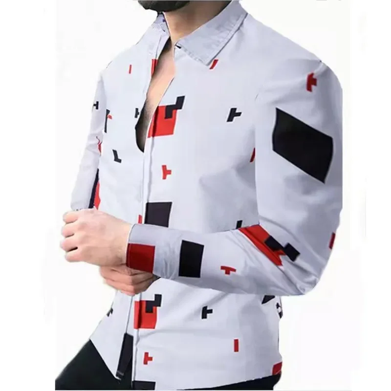KPOP Fashion Style Harajuku Slim Fit Tops Loose Casual All Match Shirt Korean Style Printed Button Cardigan Long Sleeve Blusa