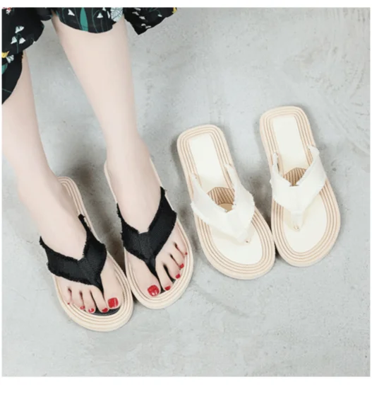 2024 New Trendy Flat Bottom Seaside Casual Flip flops with Rubber soles for Tourism Outwear Slippers_voghion.com