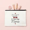 Best Grandma In The World Print Makeup Bag Travel Neceser Toiletry Pouch Pregnancy Announcement Zipper Cosmetic Bags Mamie Gifts 5